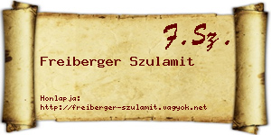 Freiberger Szulamit névjegykártya